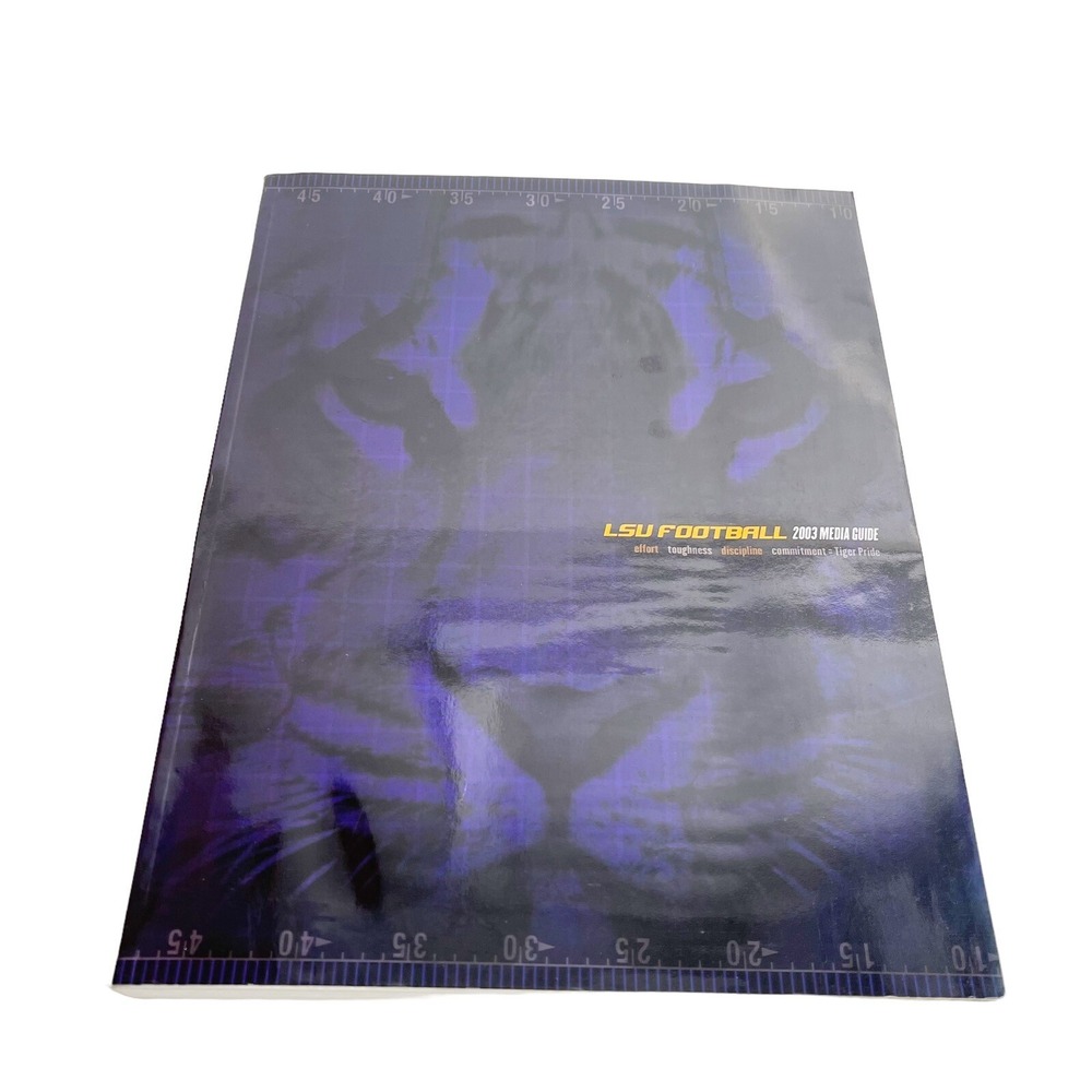 LSU Tigers Football 2003 Media Guide Yearbook Nick Saban National Champions